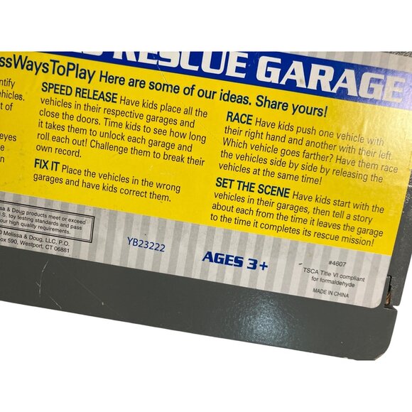 Melissa & Doug Keys & Cars Wooden Rescue Garage Toy For Ages 3+ - Picture 5 of 16